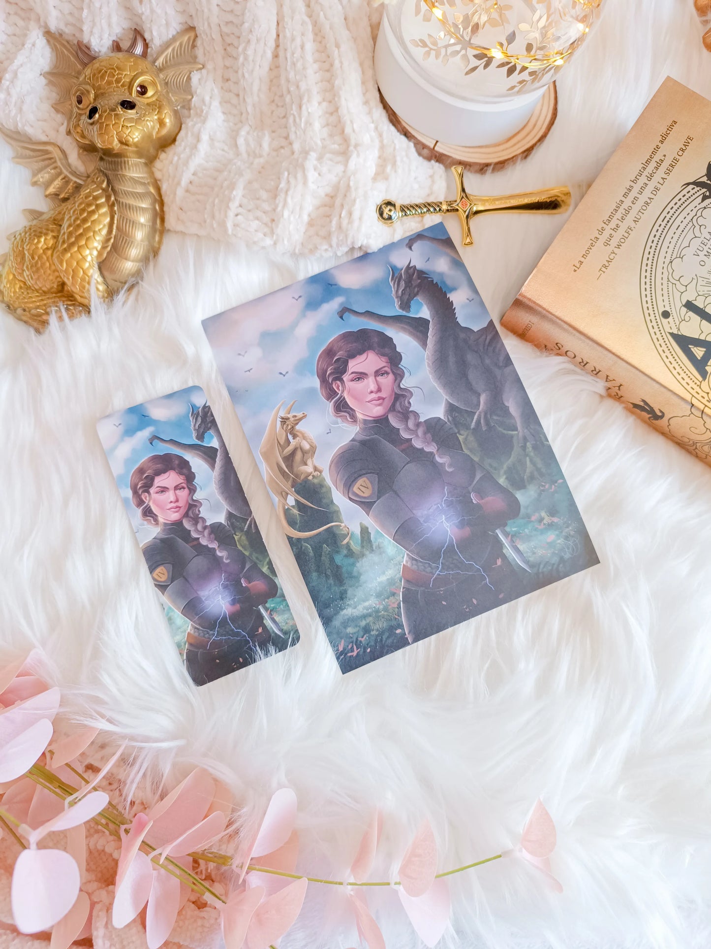 Violet, Tairn and Andarna Print - Fourth Wing