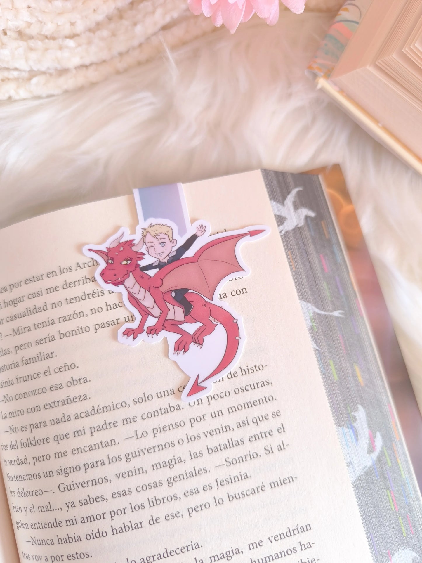 Marcapáginas Magnético de Liam y Deigh volando - Alas de Sangre