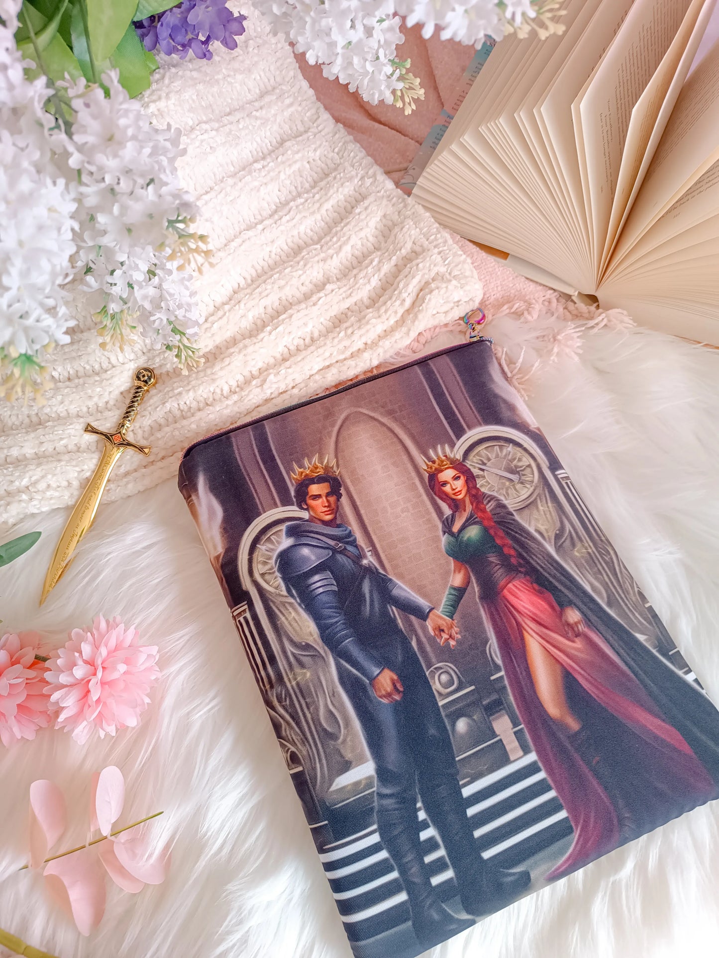 Funda de libro de Poppy y Casteel - De Sangre y Cenizas