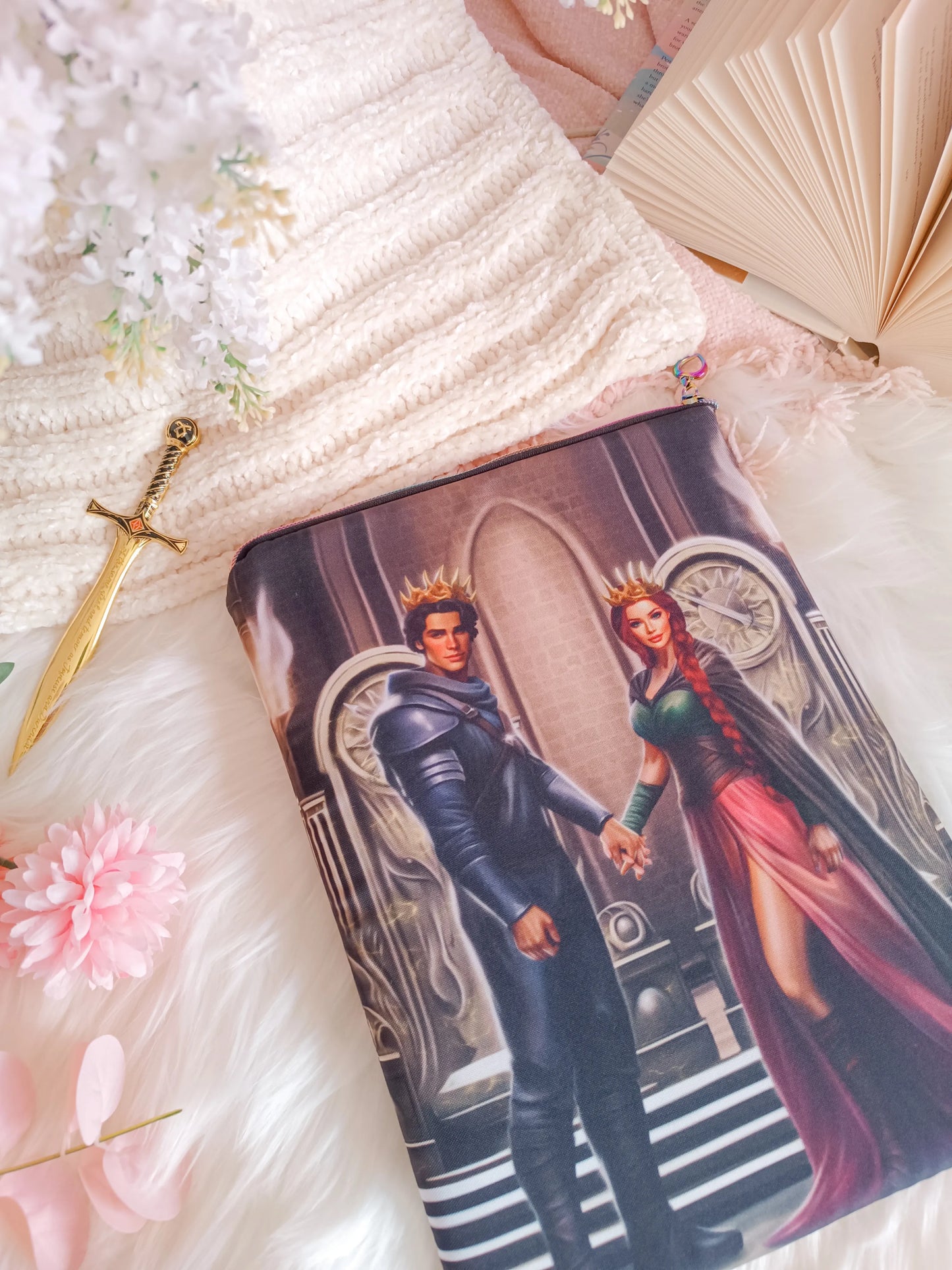Funda de libro de Poppy y Casteel - De Sangre y Cenizas