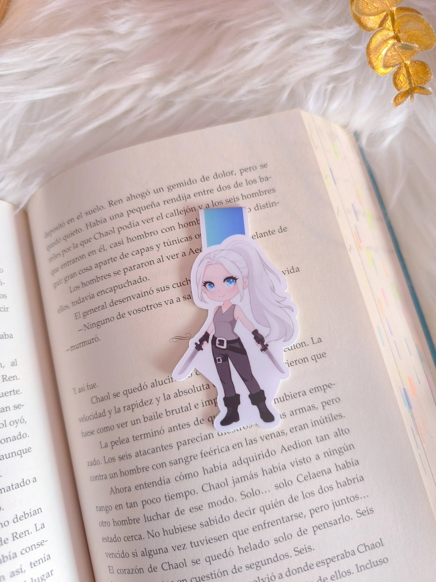 Paedyn with swords Magnetic bookmark - Powerless