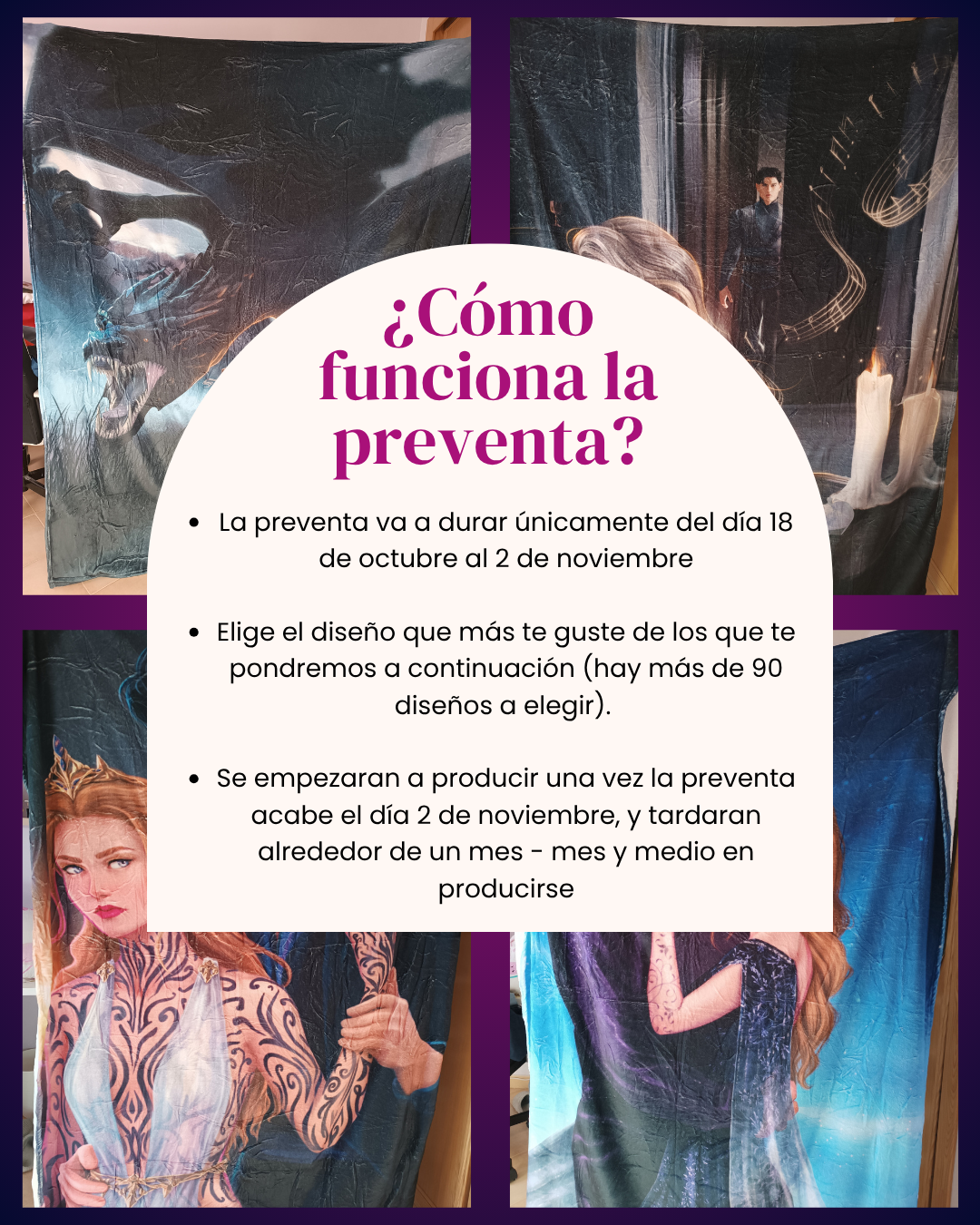 Preventa Mantas literarias - Diferentes modelos para elegir