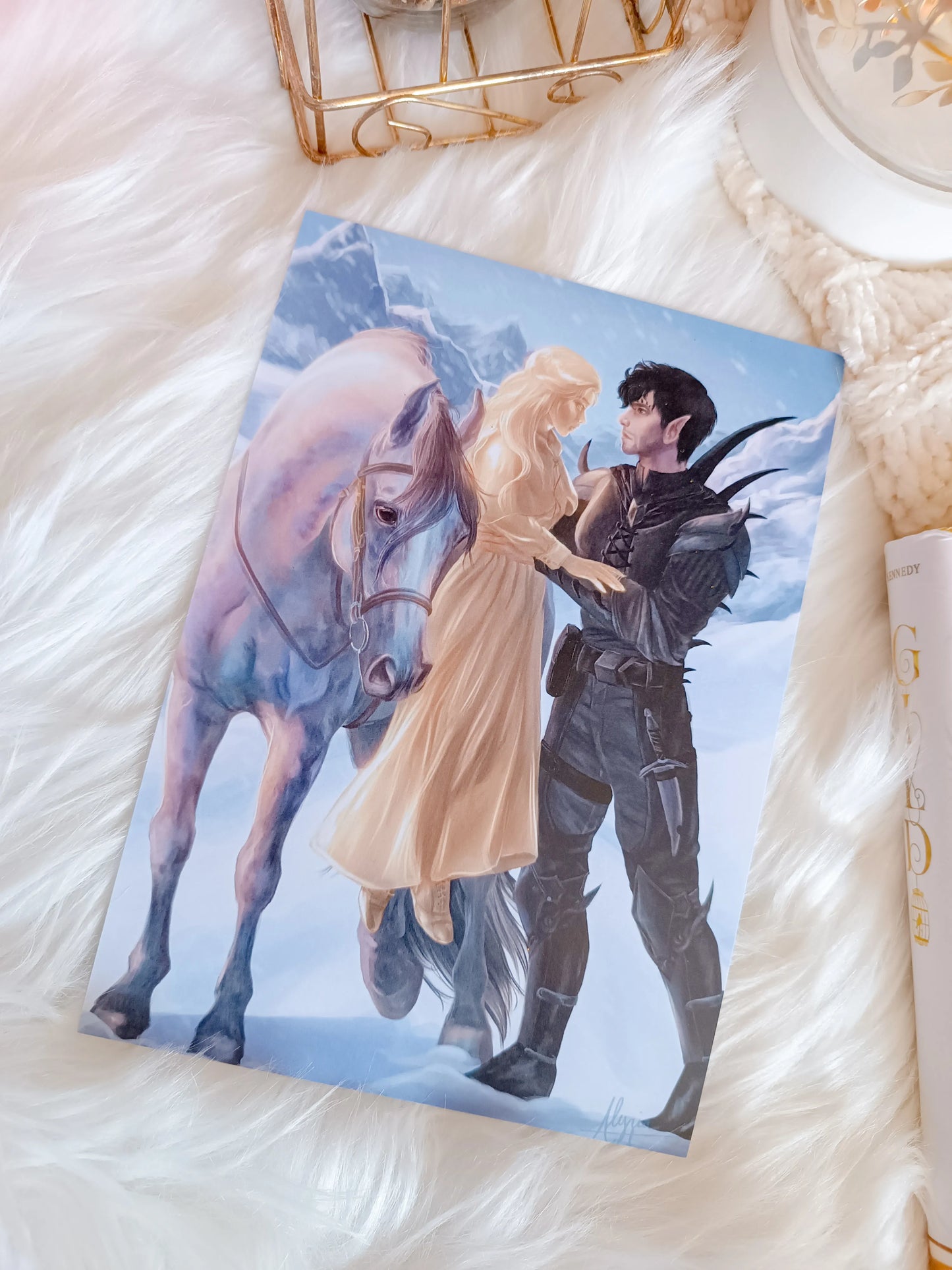 Print of Auren and Rip - The Golden Prisoner