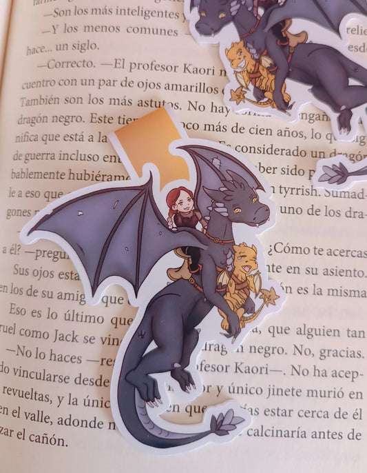 Violet, Tairn and Andarna Magnetic Bookmark - Blood Wings