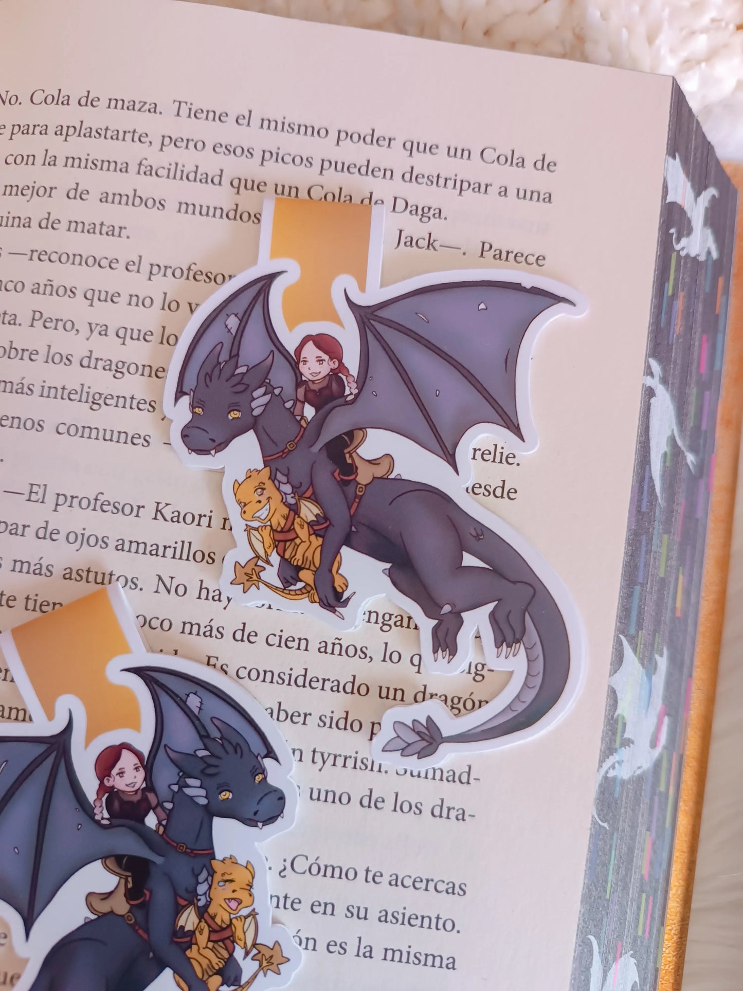 Violet, Tairn and Andarna Magnetic Bookmark - Blood Wings