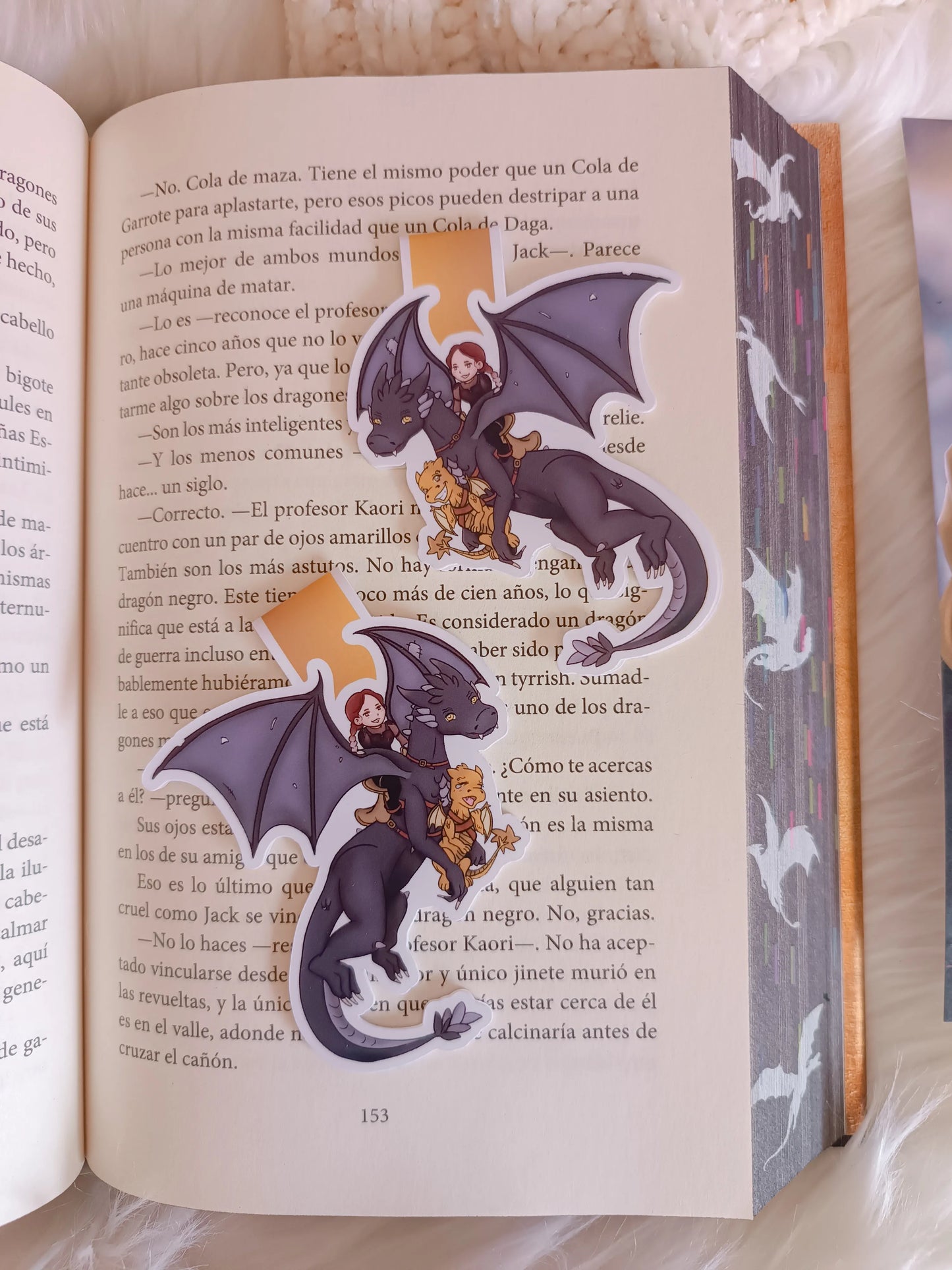 Violet, Tairn and Andarna Magnetic Bookmark - Blood Wings