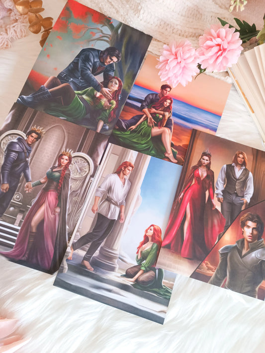Set de Prints de escenas de Corona de Huesos Dorados