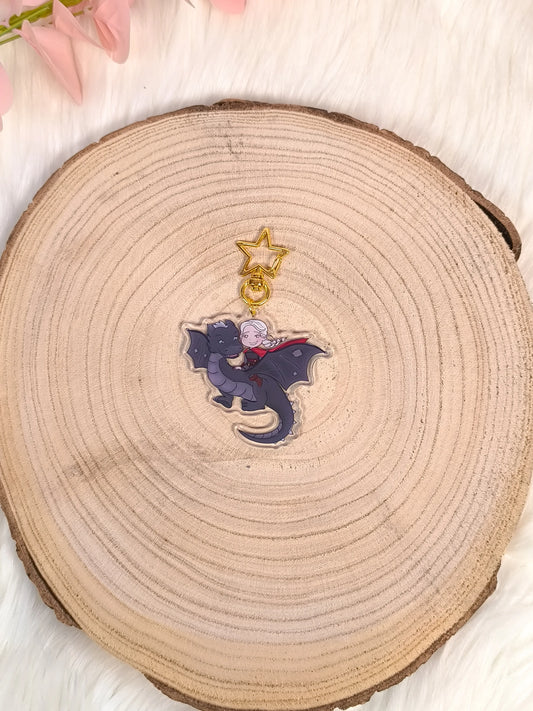 Llavero de Manon y Abraxos - Trono de Cristal