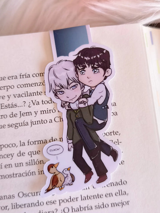 Marcapáginas Magnético de Will y Jem con patos - Cazadores de Sombras