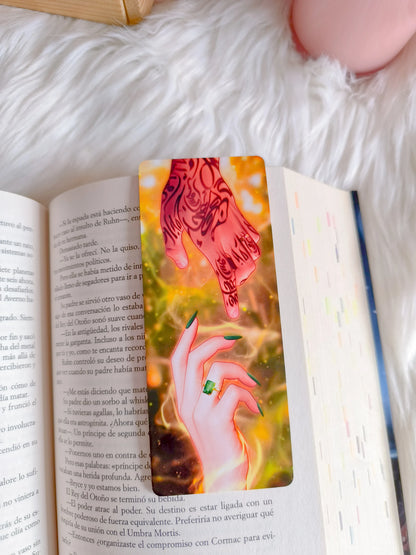 Marcapáginas Manos Rowan y Aelín - Trono de Cristal