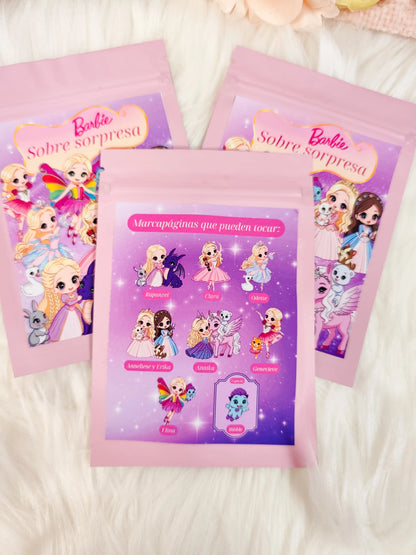 Sobres Sorpresa Marcapáginas magnéticos Barbie