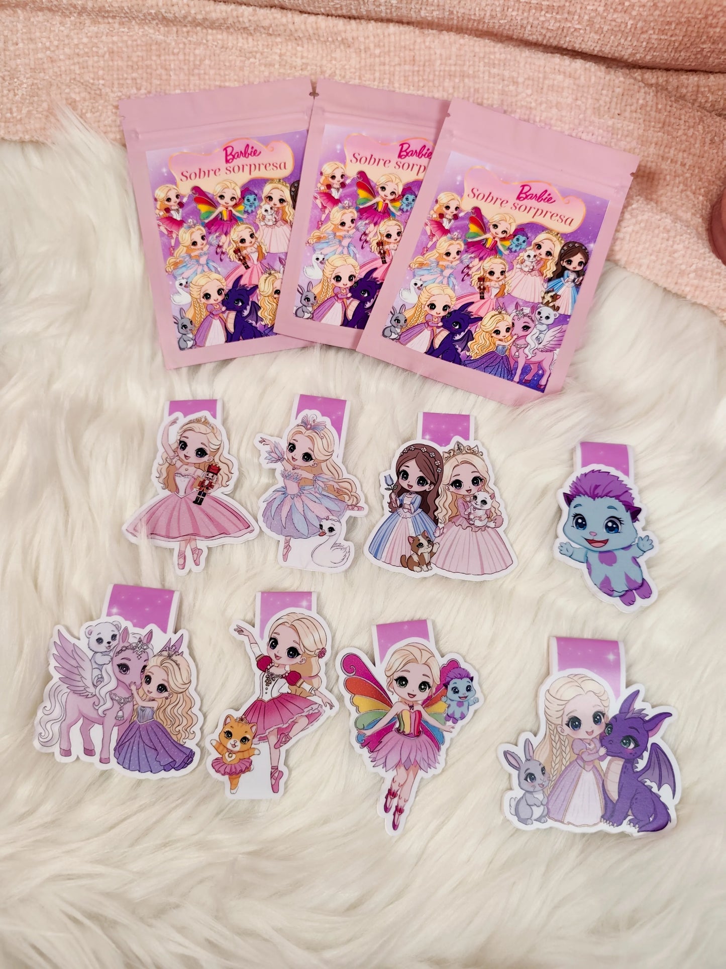 Sobres Sorpresa Marcapáginas magnéticos Barbie