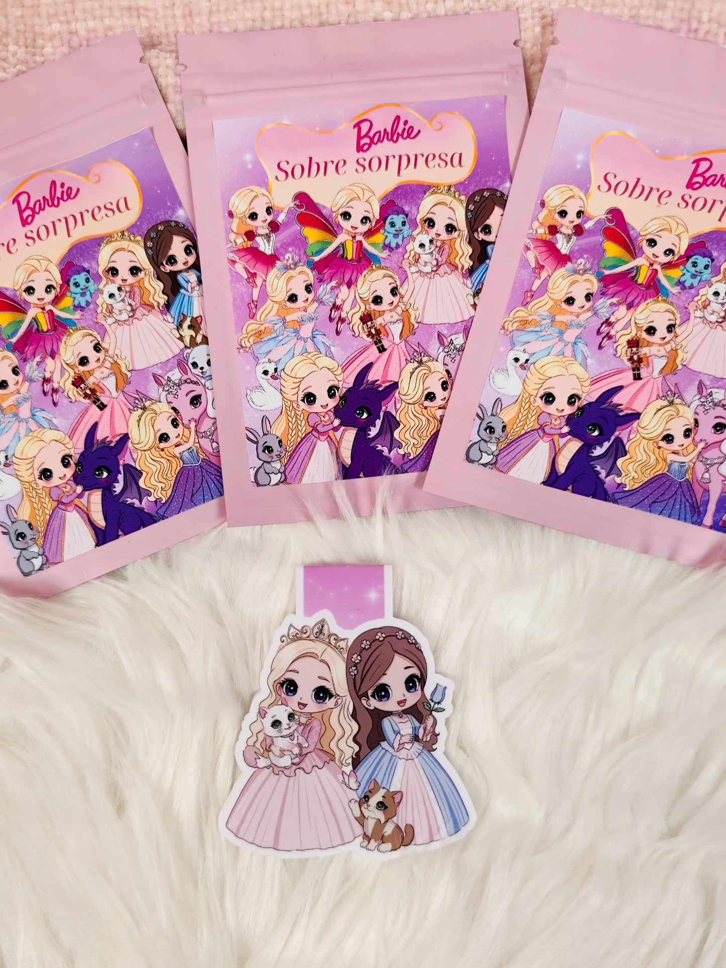 Sobres Sorpresa Marcapáginas magnéticos Barbie